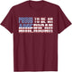 Proud To Be An American July 4th USA Flag Patriotic Graphic T-Shirt - T-Shirt | Maroon