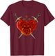 Red Heart And Daggers T Shirt T-Shirt - T-Shirt | Maroon