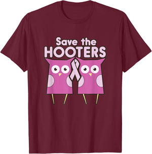 Save the Hooters funny T-Shirt - T-Shirt | Maroon