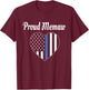 Proud Memaw of Police Officer - Law Enforcement Support T-Shirt - T-Shirt | Maroon