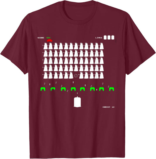 Dr. Invader Who? T-Shirt - T-Shirt | Maroon