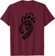 Bear Clothing Paw Print Grizzly Black Claw Boy Girl Kids T-Shirt - T-Shirt | Maroon