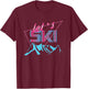 Retro Ski T Shirt Vintage 80s Ski Costume 90s Ski Clothes T-Shirt - T-Shirt | Maroon