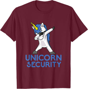 Unicorn Security Funny Gift T-Shirt - T-Shirt | Maroon