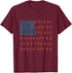 Vintage Ballet Dancer Gift American Flag July 4th Graphic T-Shirt - T-Shirt | Maroon