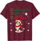 Cute Cardigan Welsh Corgi Dog Christmas Naughty Nice Tried T-Shirt - T-Shirt | Maroon
