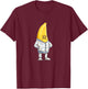 Sleep Banana Face in Pajama for Boys and Girls T-Shirt - T-Shirt | Maroon