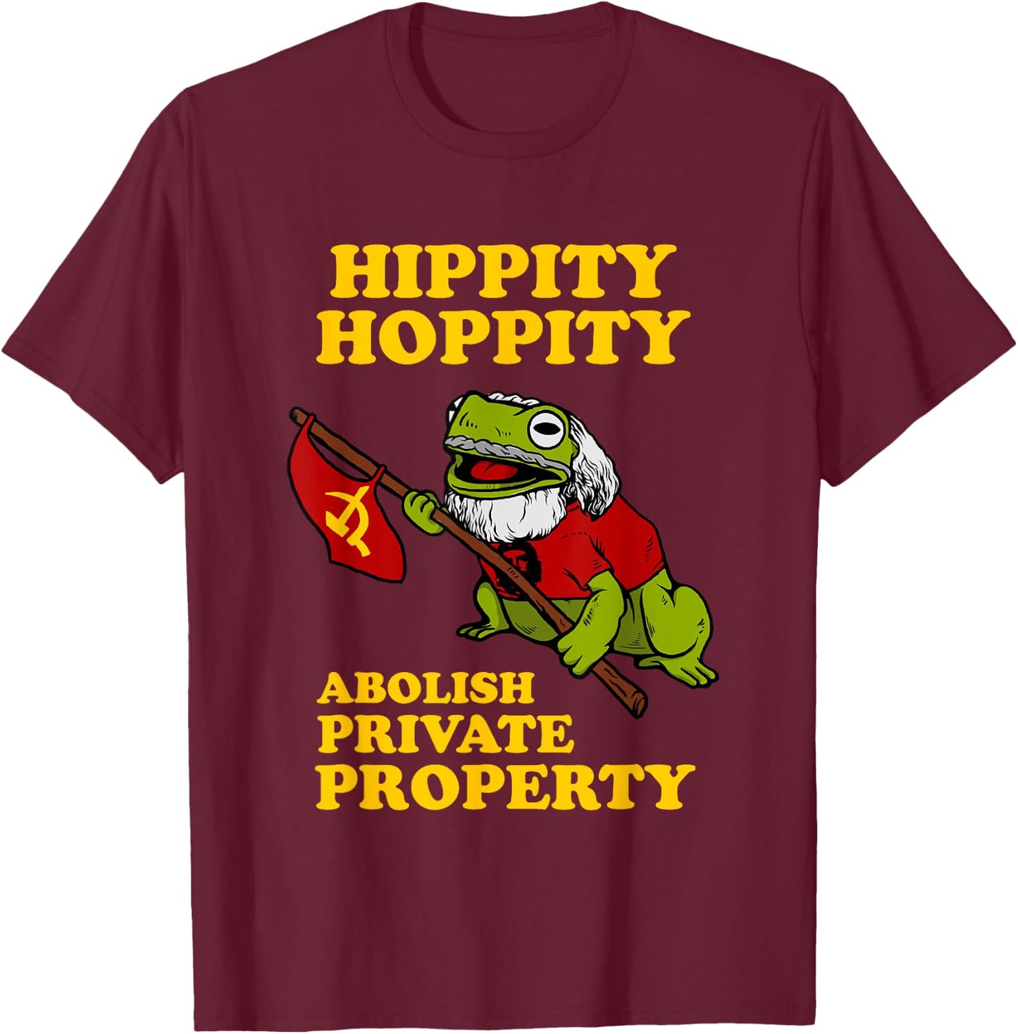 Kids Hippity Hoppity Abolish Private Property - Frog Meme 6 Cranberry T-Shirt - T-Shirt | Maroon