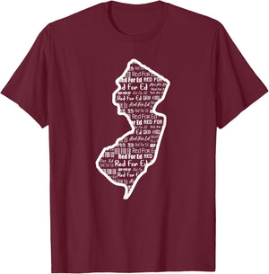Red for Ed Shirts NJ New Jersey RedForEd Gift T-Shirt - T-Shirt | Maroon