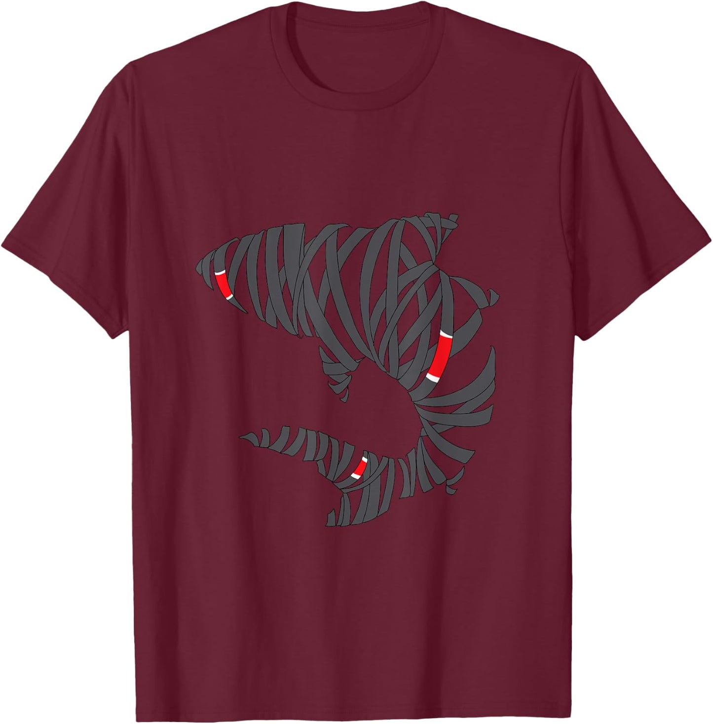 Bjj Jiu Jitsu Belt Shark - Black Belt T-Shirt - T-Shirt | Maroon