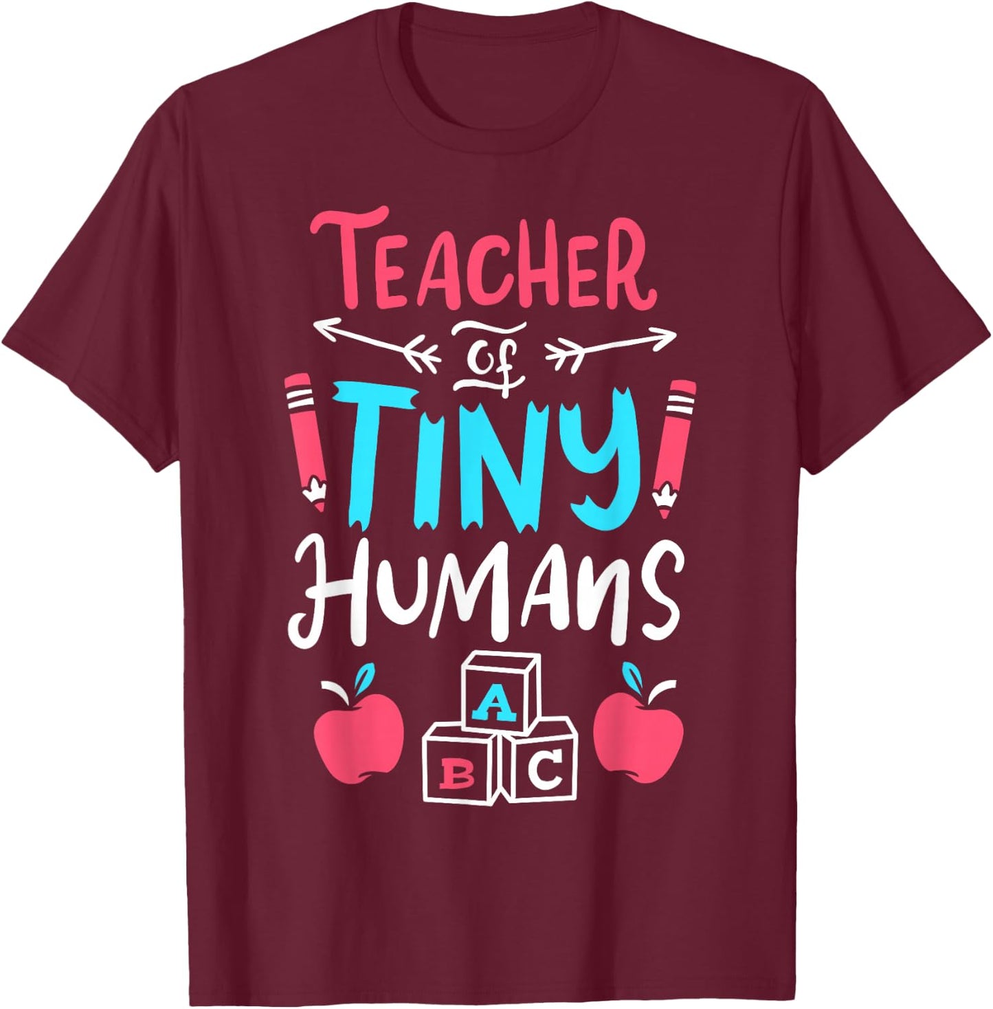 Teacher Preschool Pre K Kindergarten T-Shirt - T-Shirt | Maroon