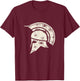 Ancient Spartan Greek Helmet T-Shirt - T-Shirt | Maroon