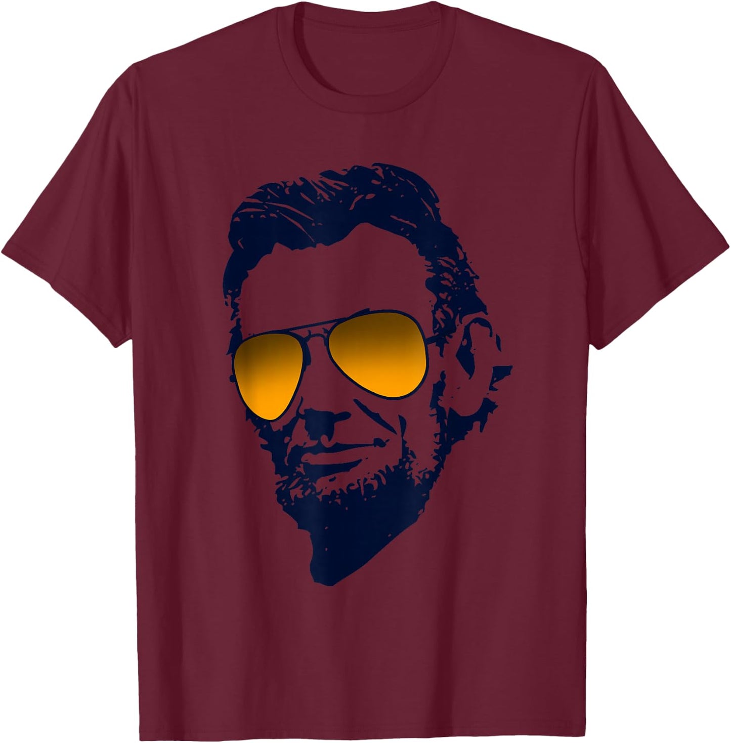 Cool Abraham Lincoln Honest Abe In Sunglasses Graphic T-Shirt - T-Shirt | Maroon