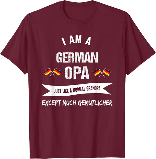 The best German Grandad - deutscher Opa T-Shirt - T-Shirt | Maroon