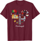 Portugal Love Heart Azulejos Fado Lisbon Vibrancy T-Shirt - T-Shirt | Maroon