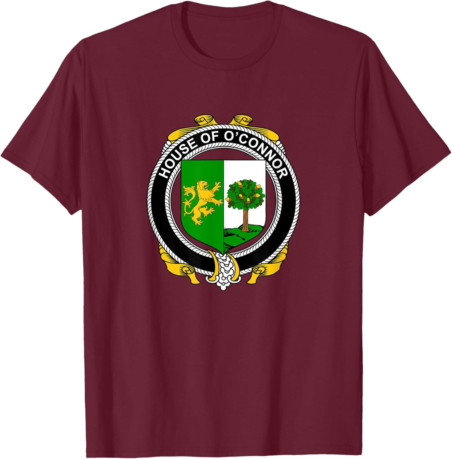 O'Connor Coat of Arms - Family Crest T-Shirt - T-Shirt | Maroon