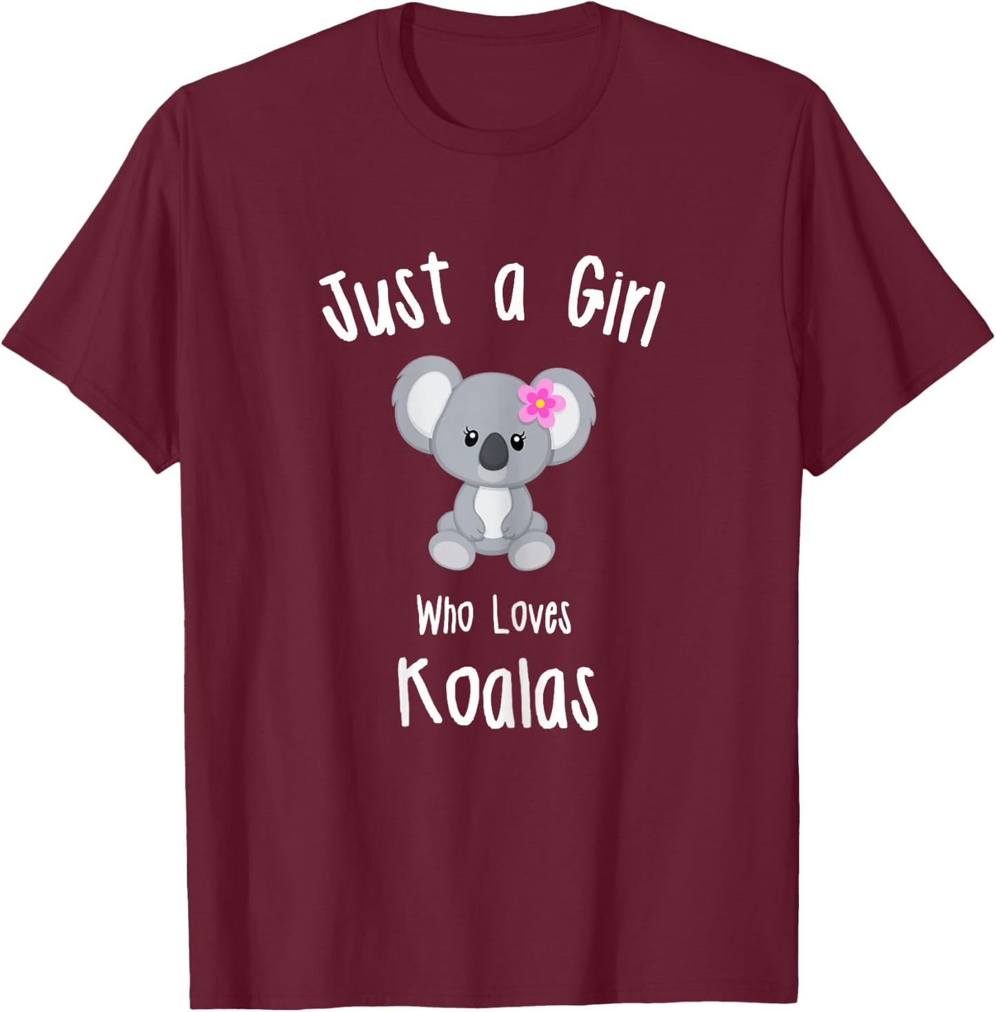 Koala Shirt for Girls | Koala T-Shirt - T-Shirt | Maroon