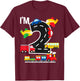 I'm 2 Birthday Boy 2nd Bday Train Car Fire Truck Airplane T-Shirt - T-Shirt | Maroon