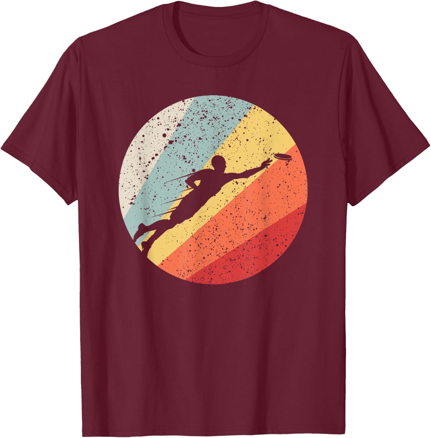 Ultimate Frisbee Shirt Perfect Gift Frisbee Team Players T-Shirt - T-Shirt | Maroon