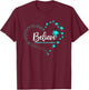 Myasthenia Gravis Awareness Butterfly Believe T-Shirt - T-Shirt | Maroon