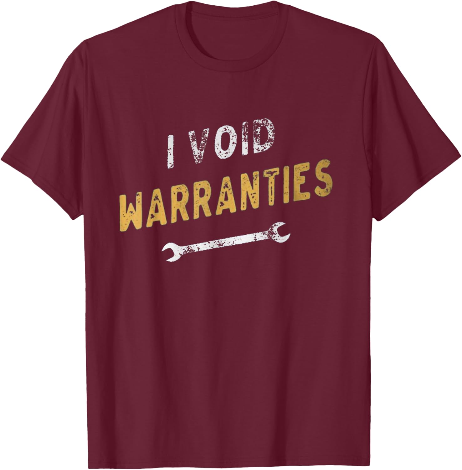 I Void Warranties Mechanic DIYer Kids Funny T-Shirt - T-Shirt | Maroon