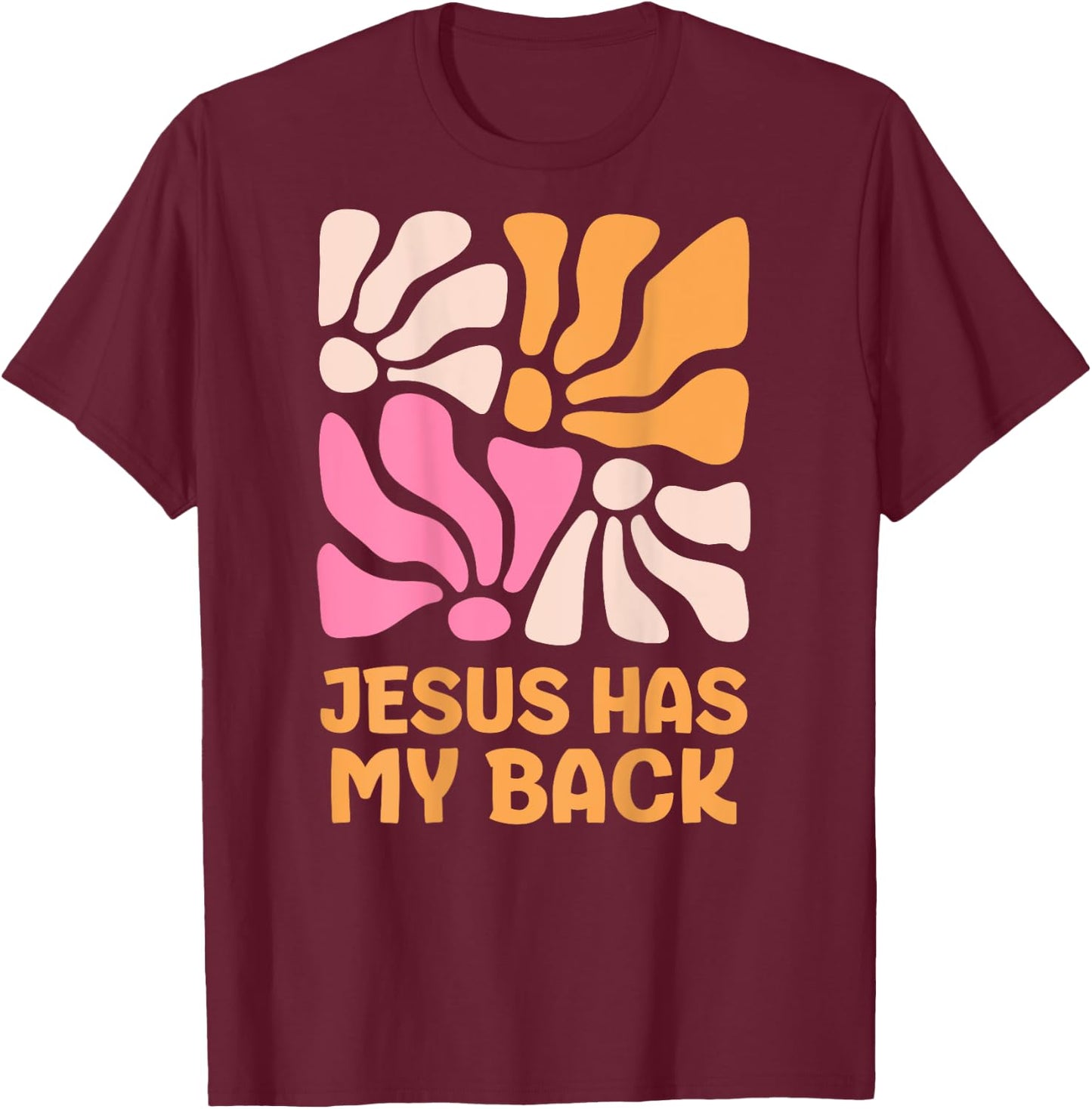 Jesus has my back kids boho Christian girls T-Shirt - T-Shirt | Maroon
