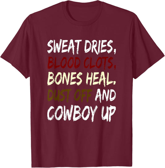 Cowboy Up for Rodeo Playday Horse Lovers. T-Shirt - T-Shirt | Maroon