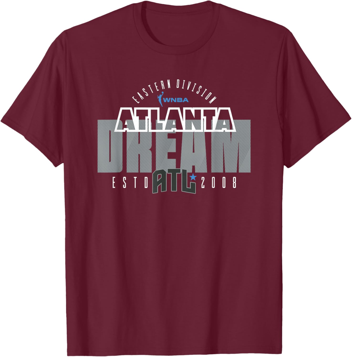 WNBA Official Atlanta Dream Block City T-Shirt - T-Shirt | Maroon