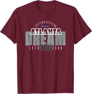 WNBA Official Atlanta Dream Block City T-Shirt - T-Shirt | Maroon
