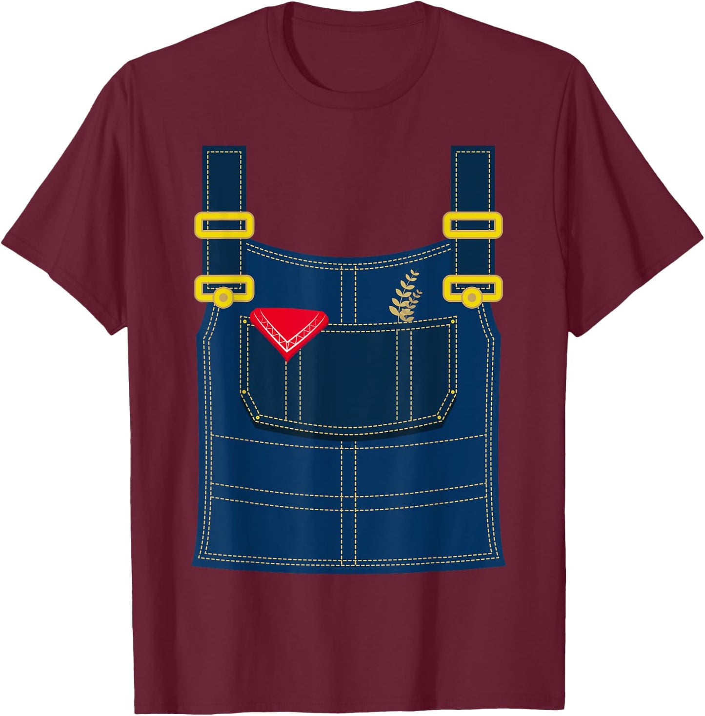 Farmer Costume Shirt - Redneck Halloween Costume T-Shirt - T-Shirt | Maroon