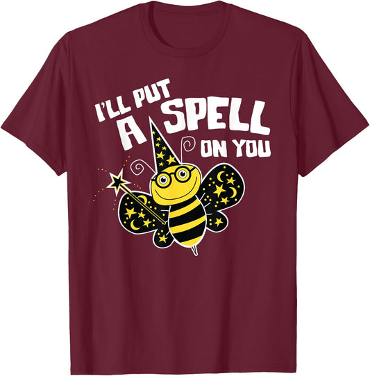Cute Spelling Bee Wizard for Competitive Word Loving Kids T-Shirt - T-Shirt | Maroon