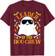 Leader Boo Crew Ghost Matching Funny Set Boy Girl Halloween T-Shirt - T-Shirt | Maroon