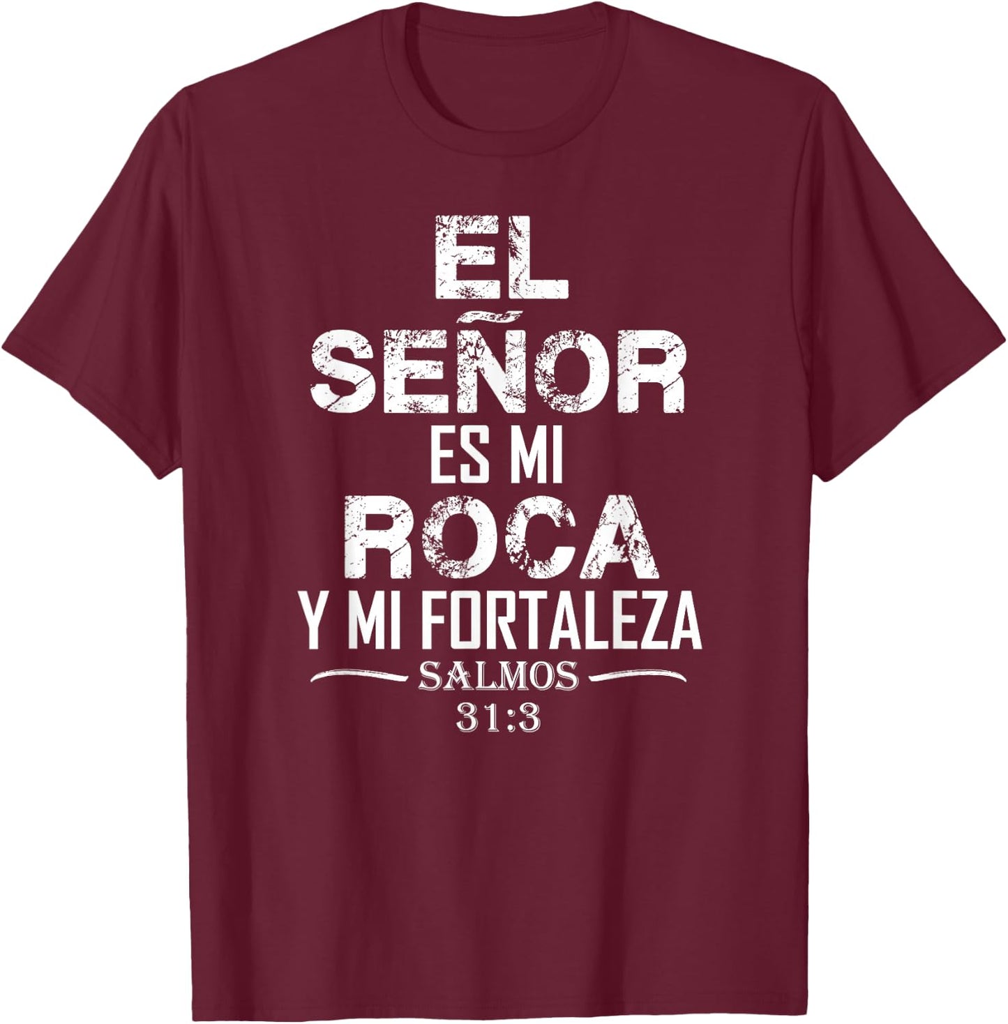 Playera Camisa Salmos El Senor Es Mi Roca T-Shirt - T-Shirt | Maroon