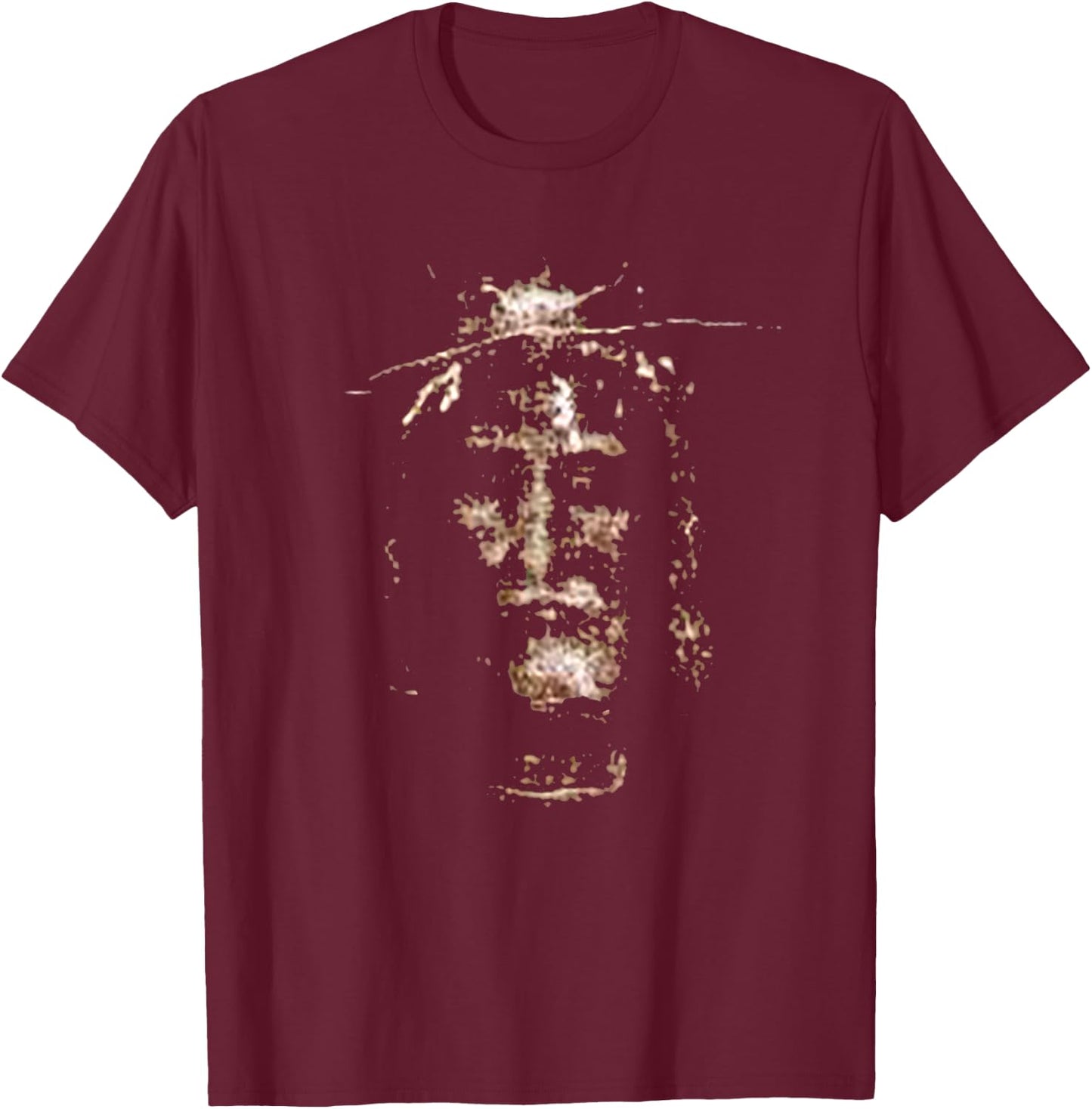 Jesus Shroud of Turin Shirt Holy Face of Jesus T-Shirt - T-Shirt | Maroon