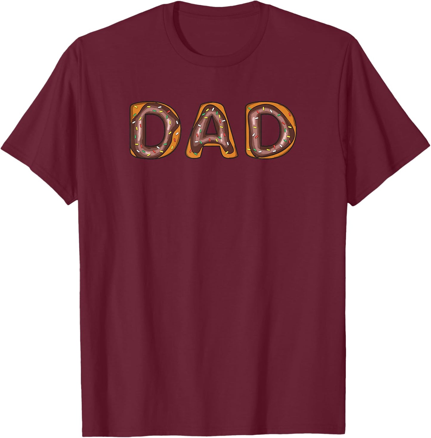 Funny Donut Dad Donut Lover Father's Day Gift Dad T-Shirt - T-Shirt | Maroon