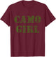 Kids CAMO GIRL Pink Camouflage on Pink Shirt T-Shirt - T-Shirt | Maroon