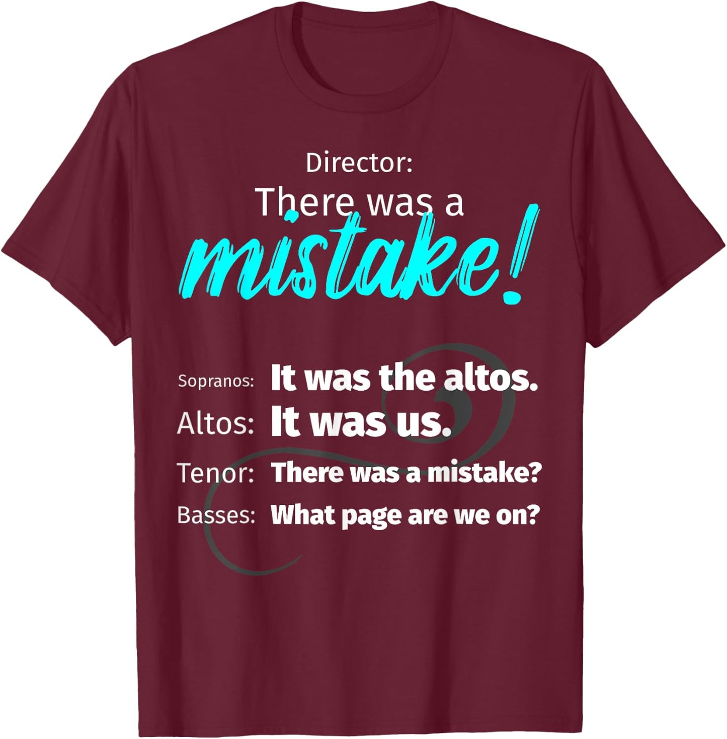 Choir Singing Music There was a mistake! T-Shirt - T-Shirt | Maroon