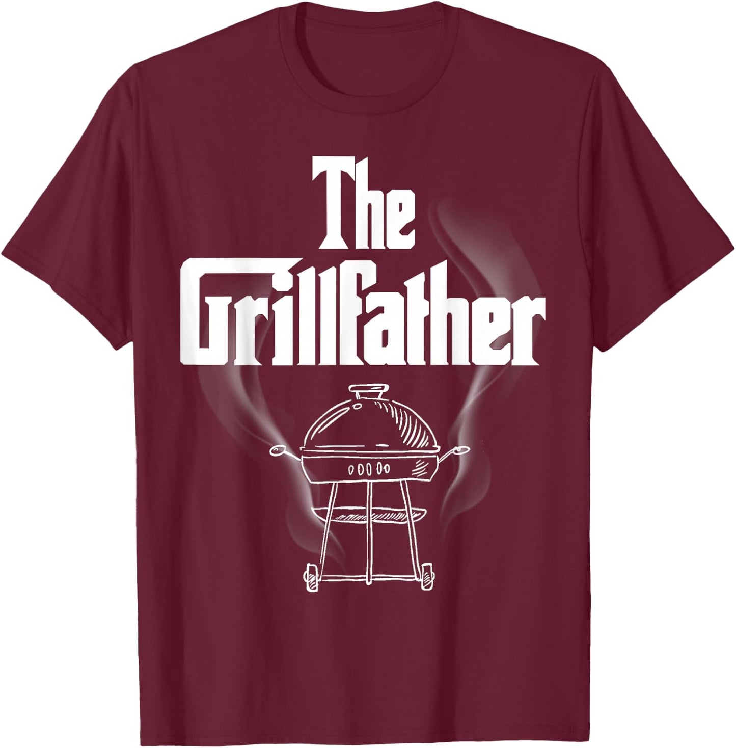 The Grillfather BBQ Grill Smoker Barbecue Grilling T-Shirt - T-Shirt | Maroon