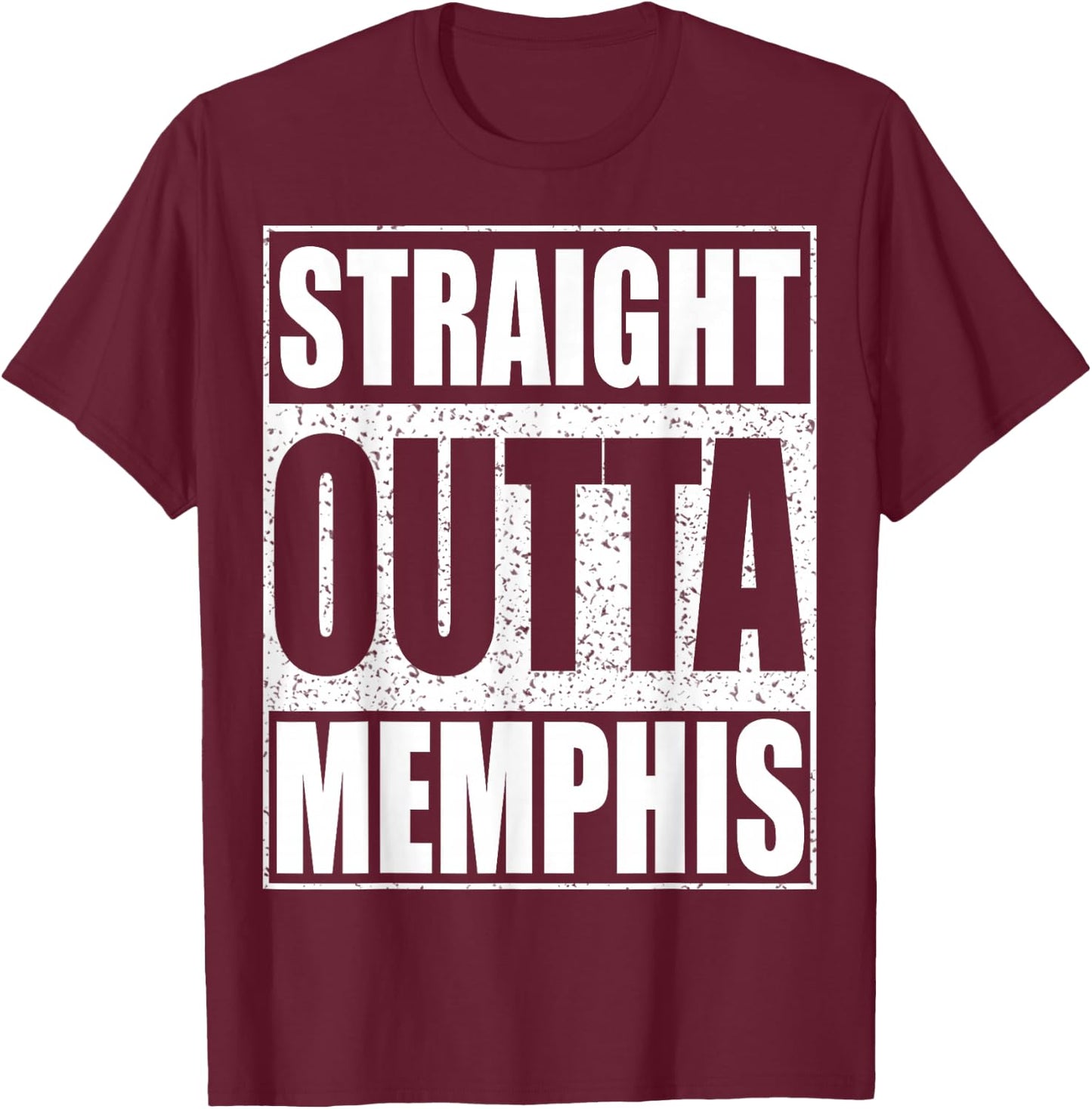 Straight Outta Memphis Shirt Patriotic Tennessee State T-Shirt - T-Shirt | Maroon
