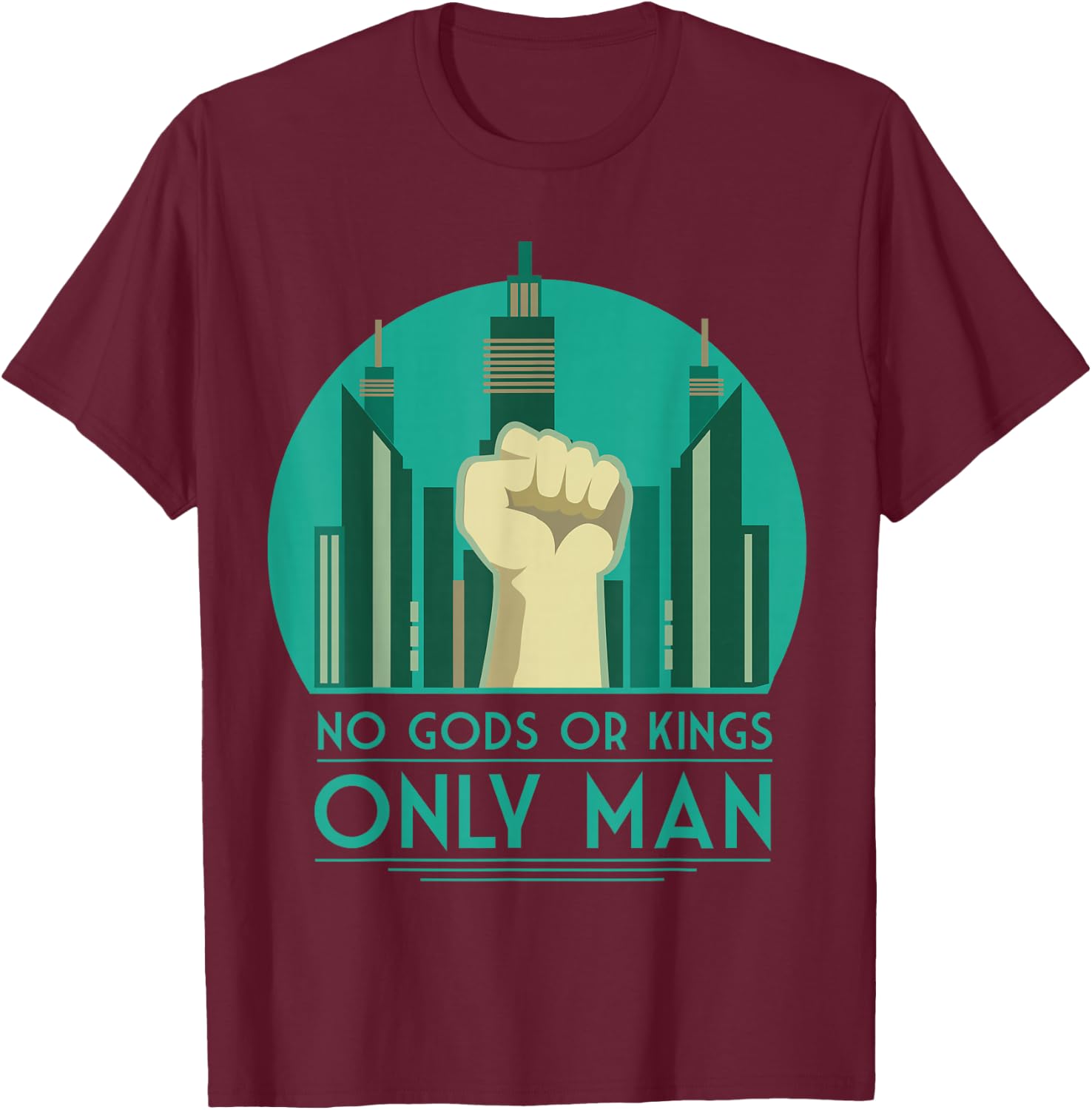 No Gods or Kings only Man T-Shirt - T-Shirt | Maroon