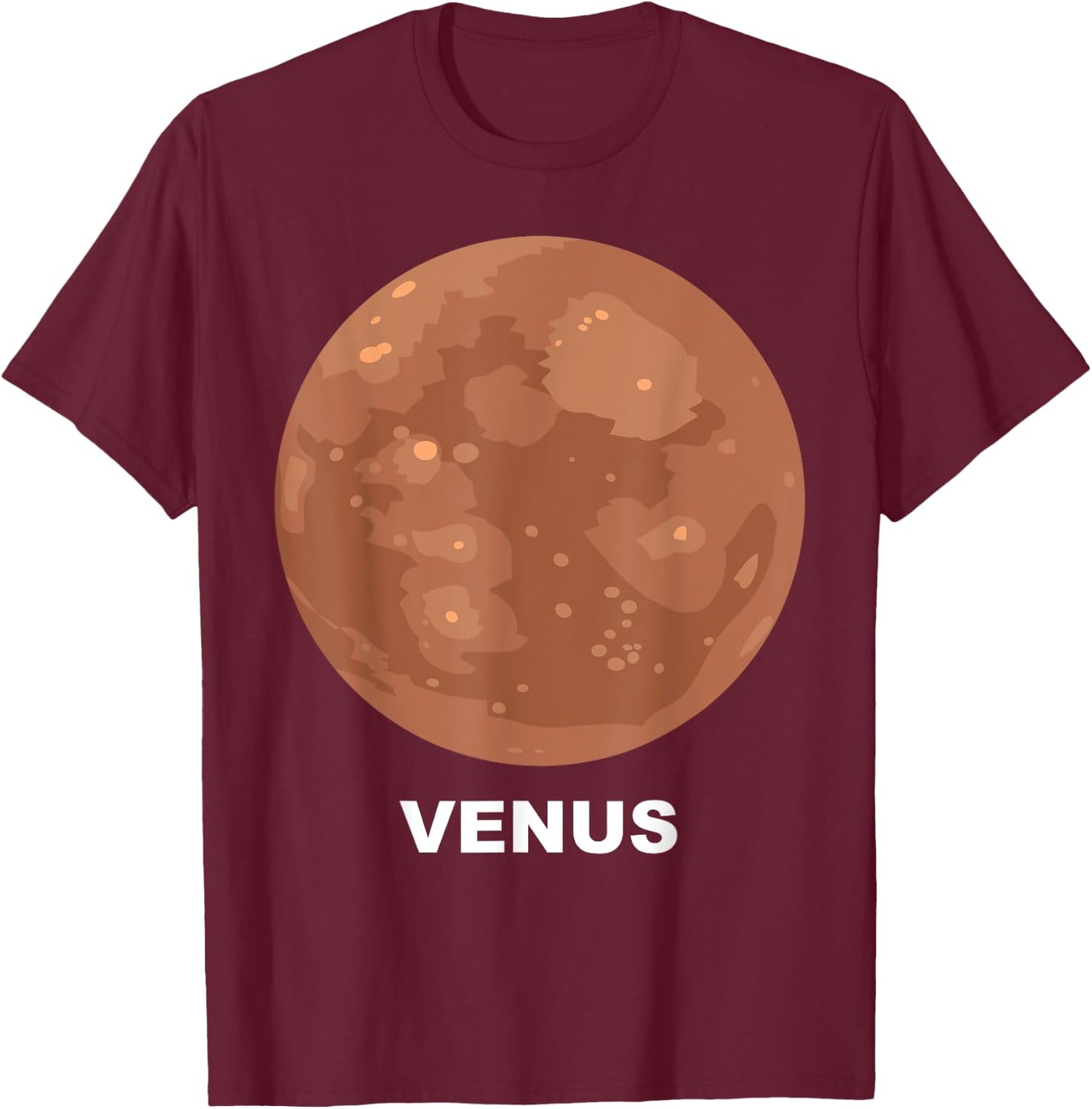 Solar System Group Costumes - Giant Planet Venus Costume T-Shirt - T-Shirt | Maroon
