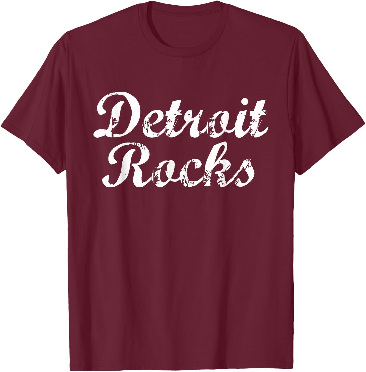 Detroit Rocks - Motor City, Midwest Michigan T-Shirt - T-Shirt | Maroon