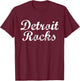 Detroit Rocks - Motor City, Midwest Michigan T-Shirt - T-Shirt | Maroon