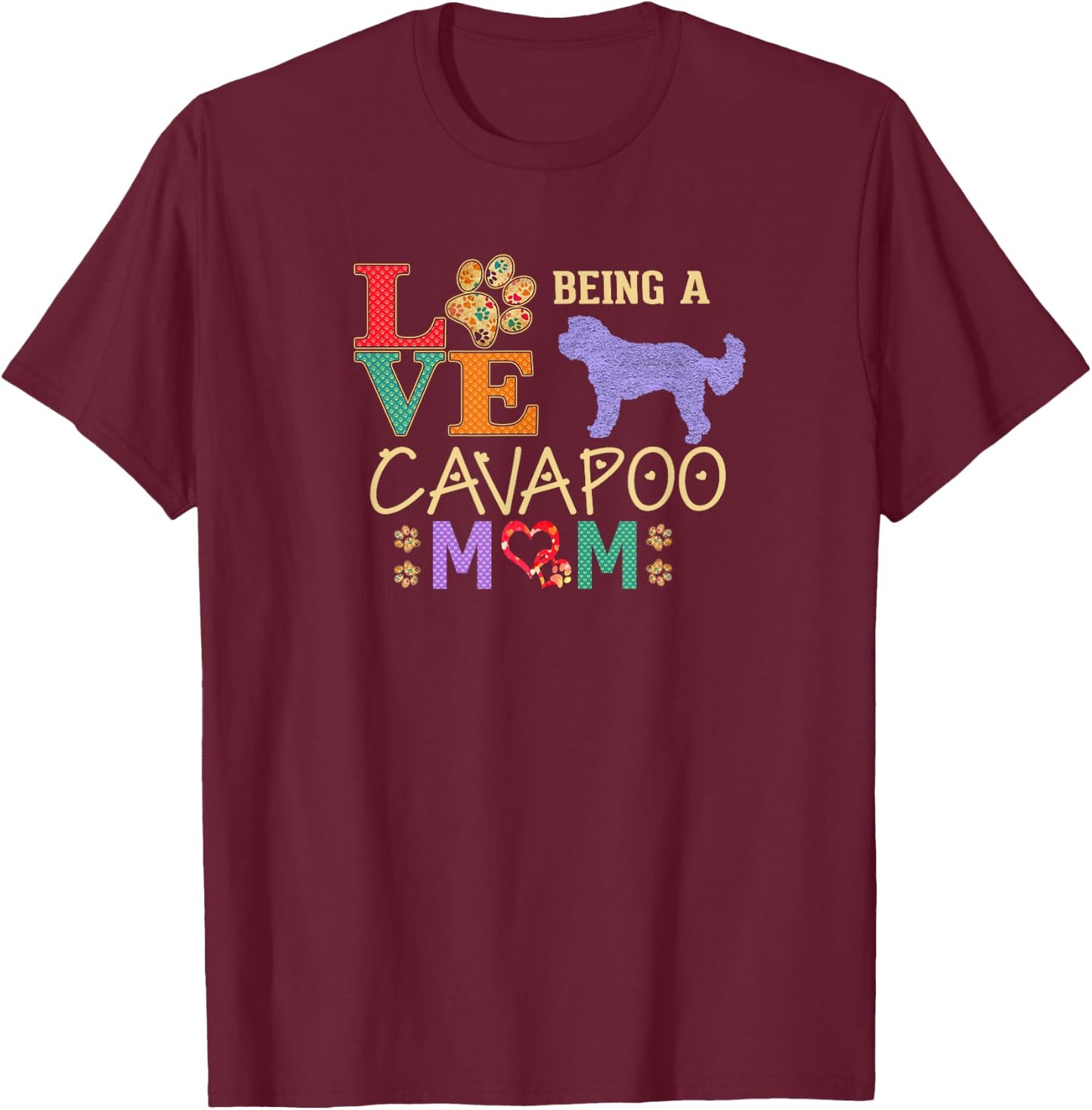 Cavapoo Design for Cavapoo Dog Lovers T-Shirt - T-Shirt | Maroon