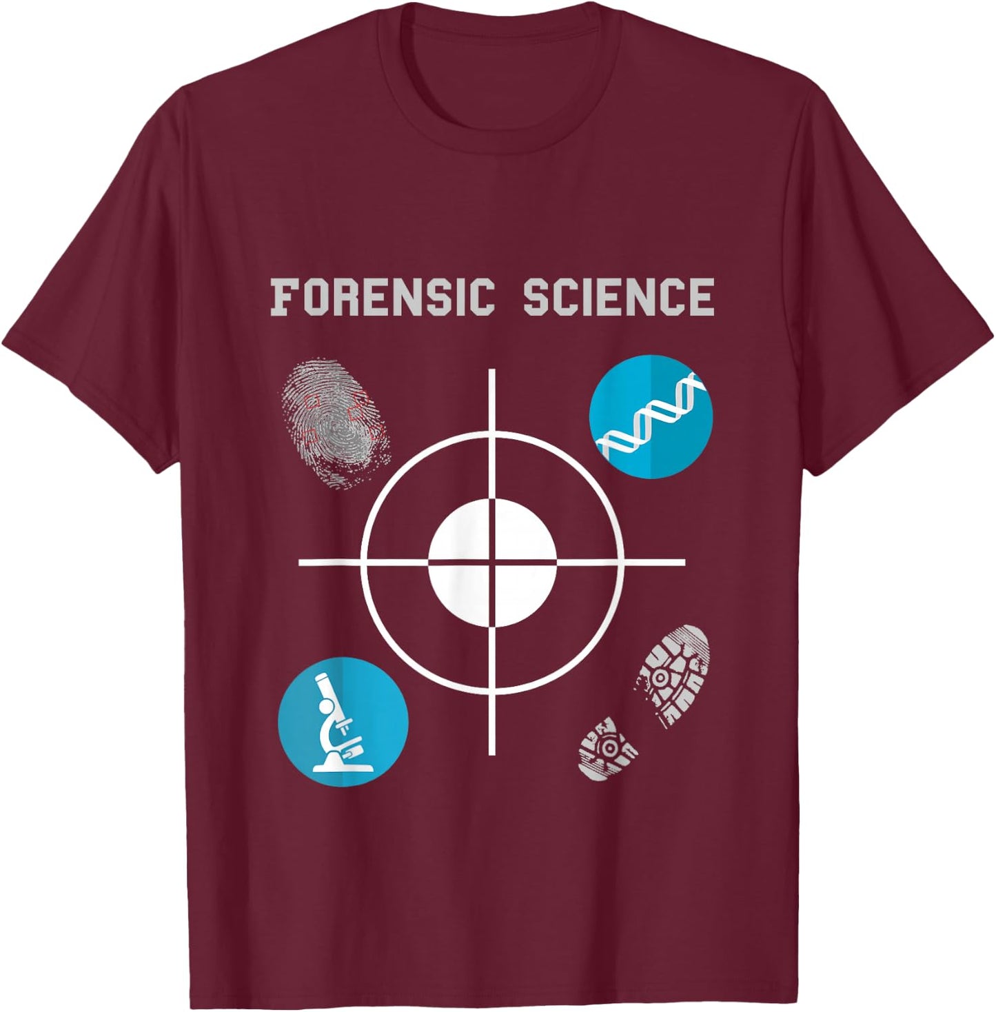 Forensic Science Crime Scene Evidence T-Shirt - T-Shirt | Maroon
