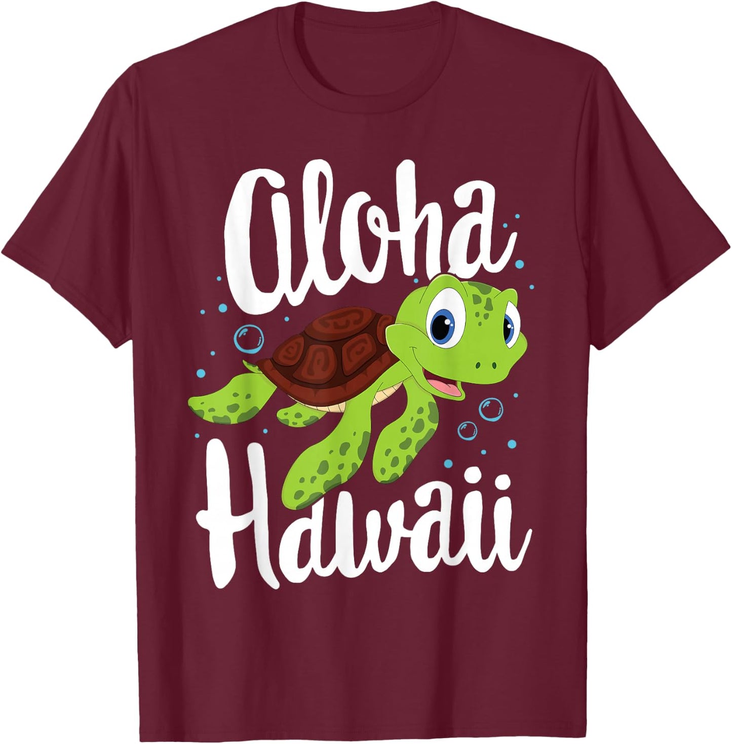Aloha Hawaii Kids Boys Sea Turtle Hawaiian Vacation T-Shirt - T-Shirt | Maroon