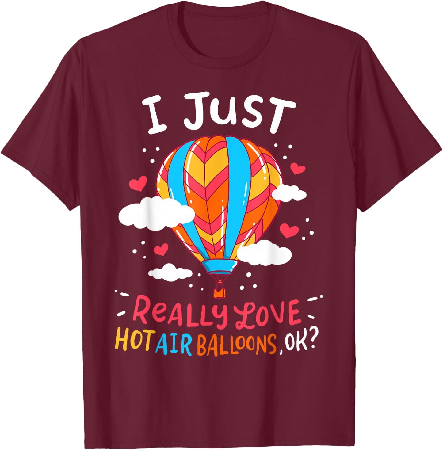 Hot Air Balloon T-Shirt - T-Shirt | Maroon