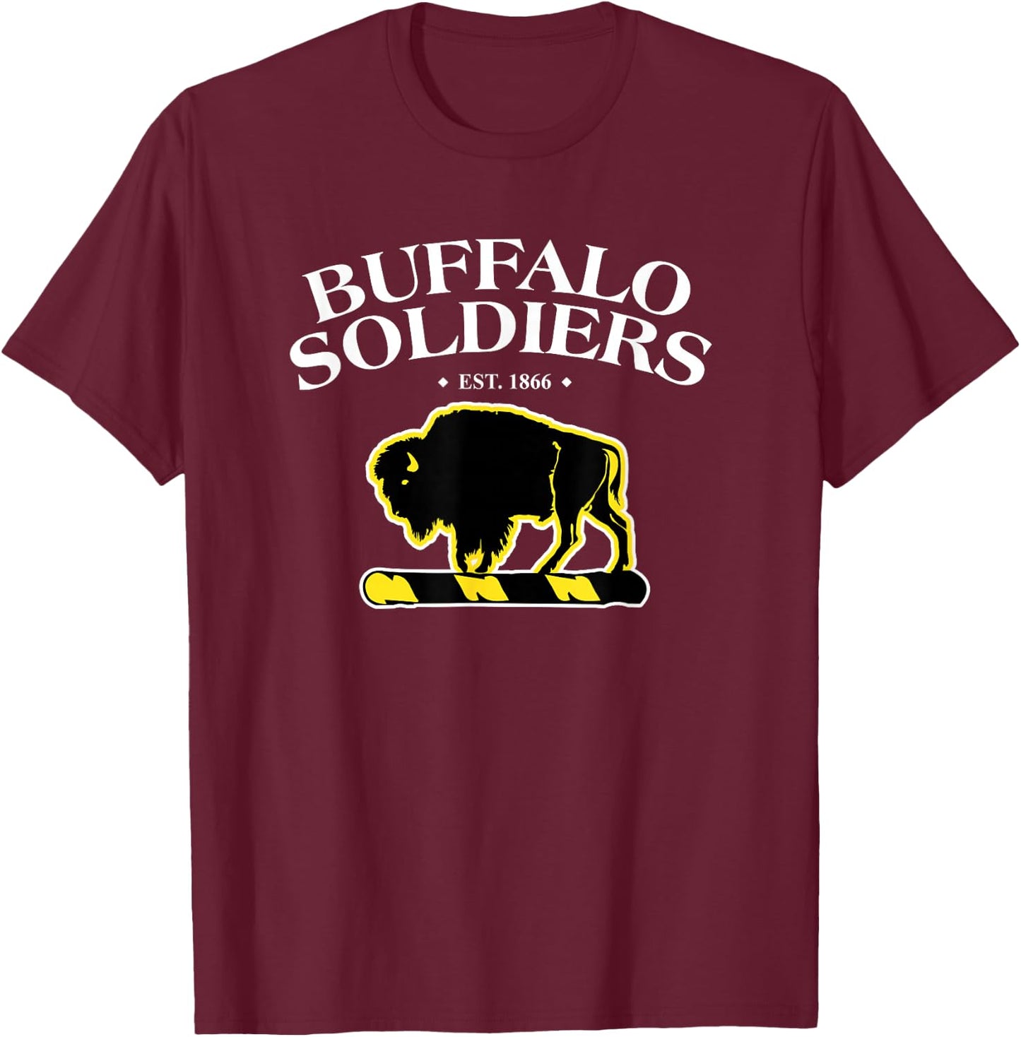 Black History Month Gifts Buffalo Soldiers American Civil War T-Shirt - T-Shirt | Maroon