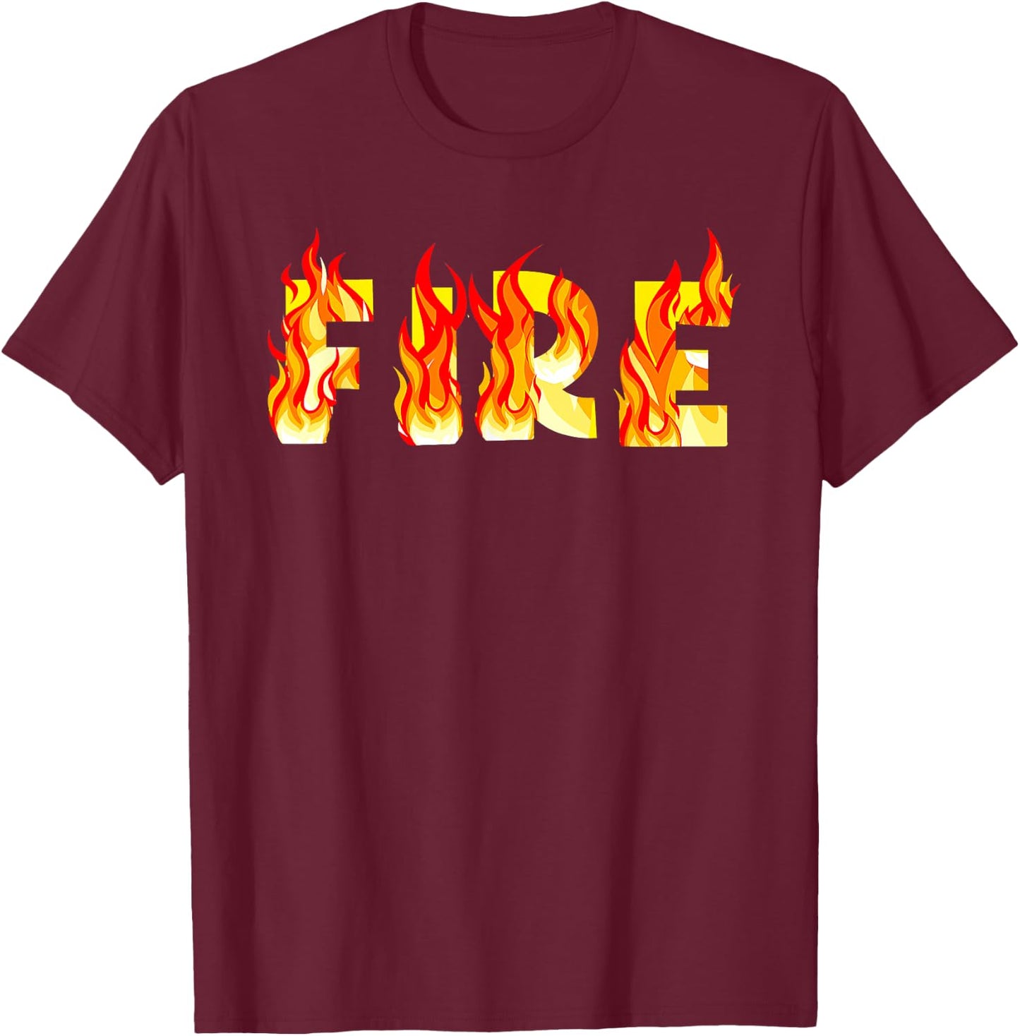 Funny Fire And Ice Fire Couple DIY Costume Halloween Party T-Shirt - T-Shirt | Maroon