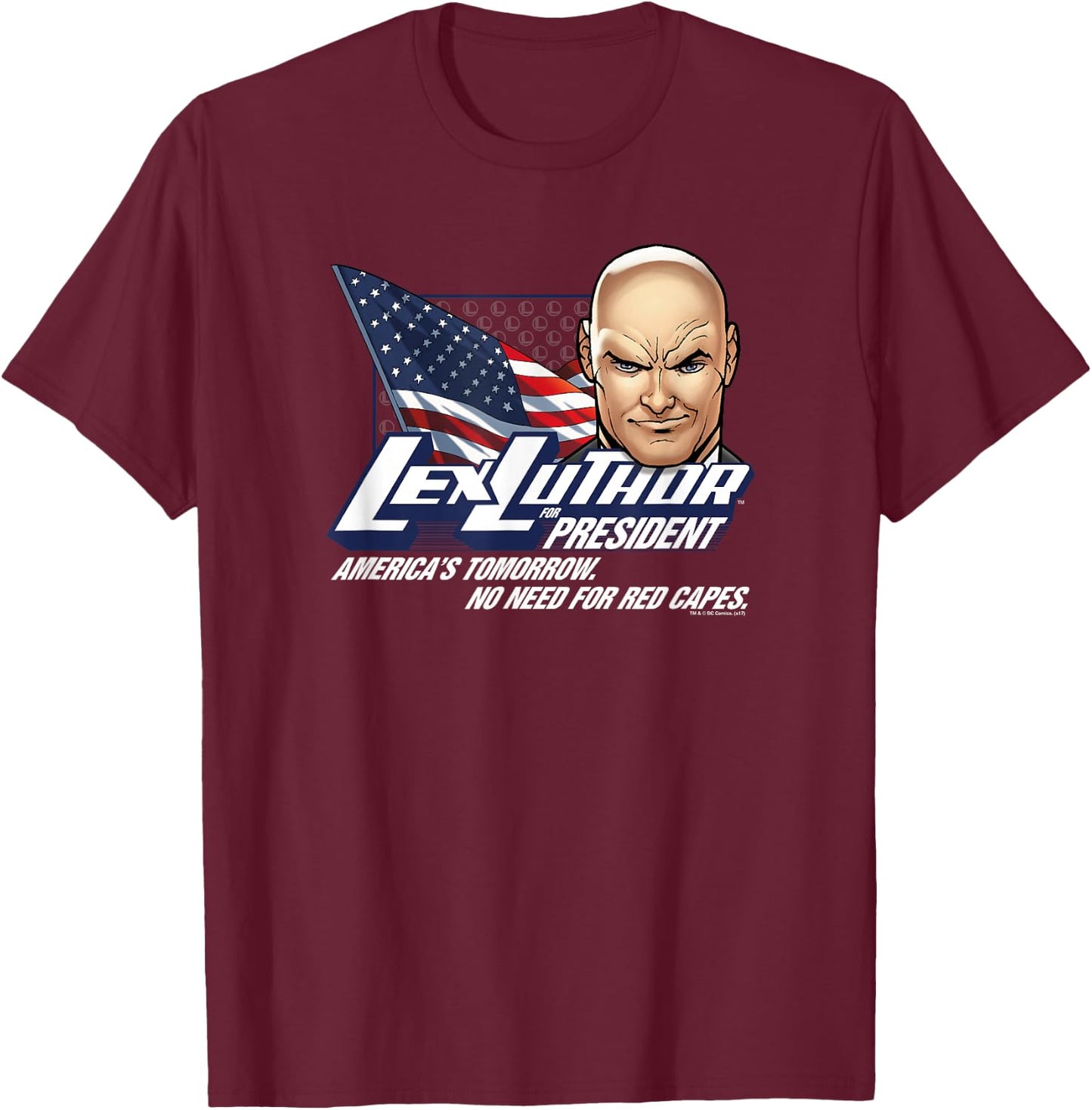 Superman Lex Luthor for President T-Shirt - T-Shirt | Maroon